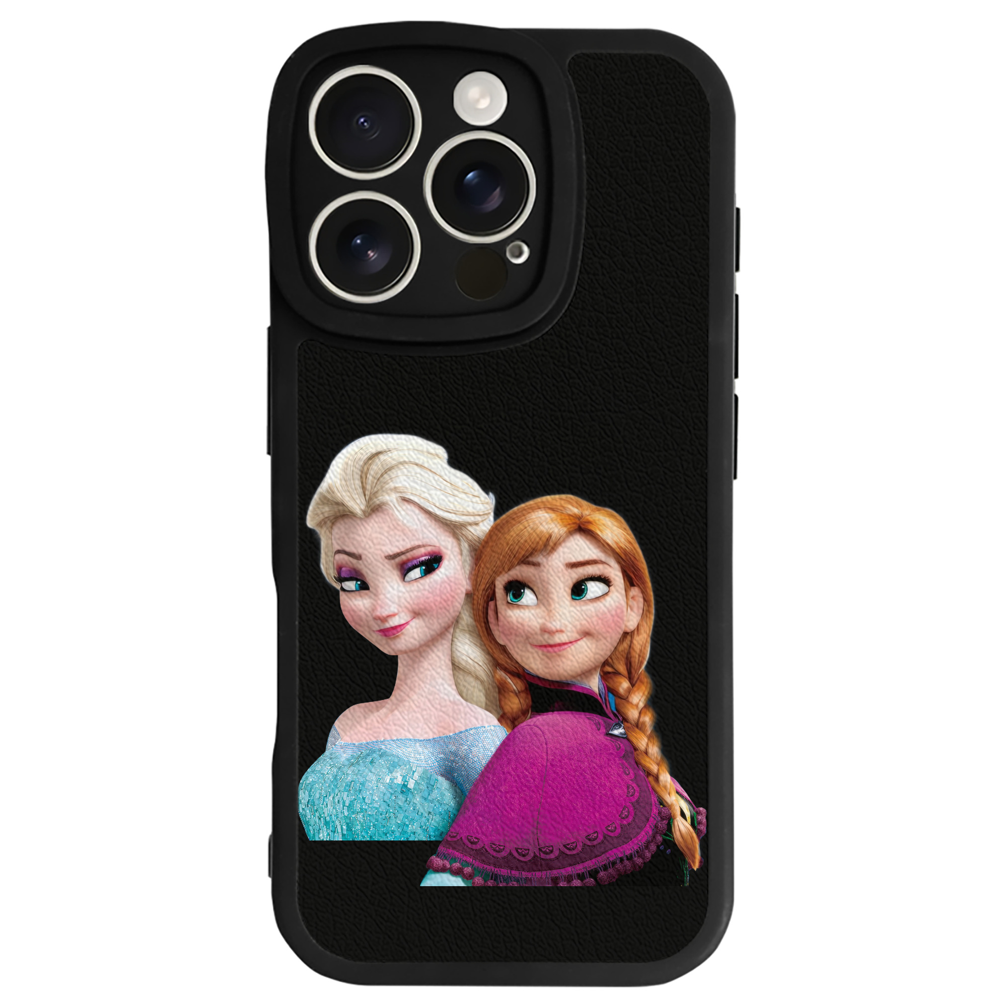 （画像用） アナと雪の女王 アンナ エルサ Frozen Anna Elsa 【iPhone 16シリーズ対応】シリコンスマホケース（レザー調） 材質：シリコン